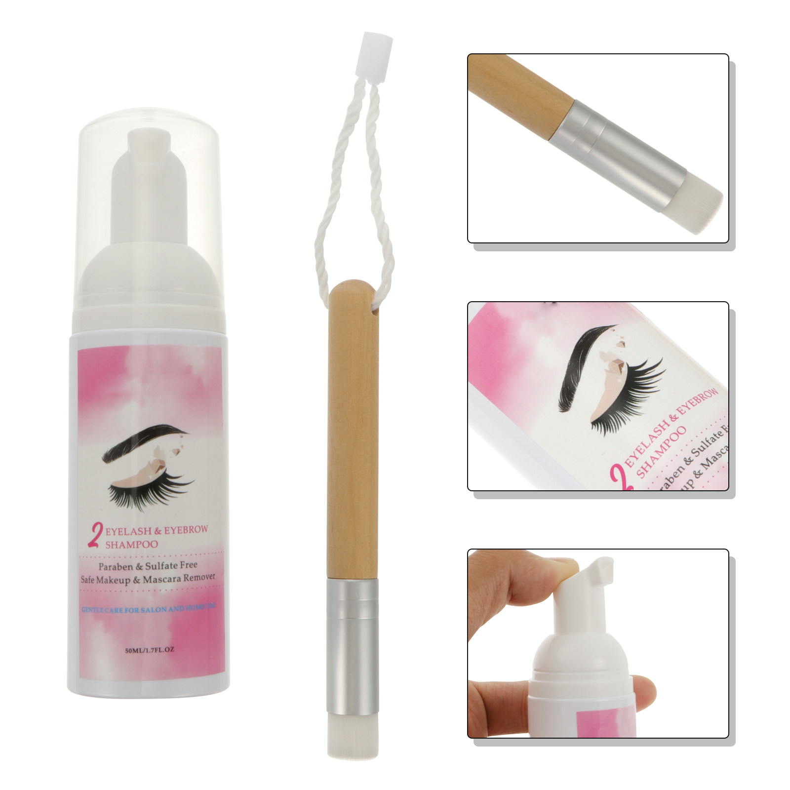 Eyelash Extension Foam Cleanser - Eyelash Extension Shampoo 50ml Foaming Lash