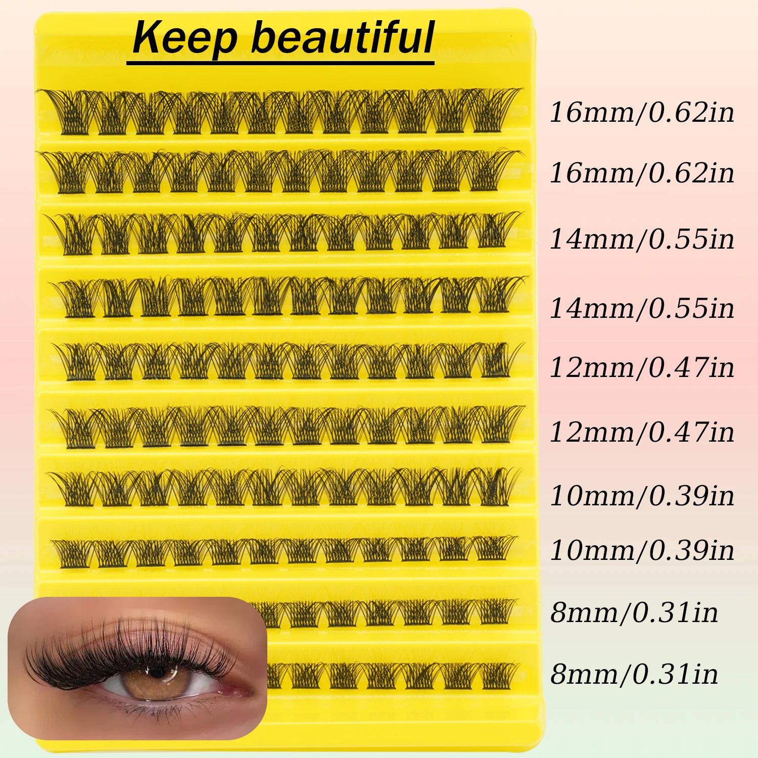 120 PCS Cluster Lashes D Curl  - đánh giá và giá Eyelash Extension Wispy