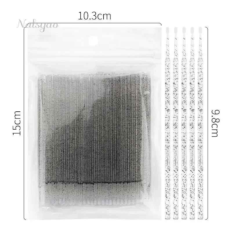 100 Pcs Disposable Crystal Mic - đánh giá và giá Eyelash Extension Removal