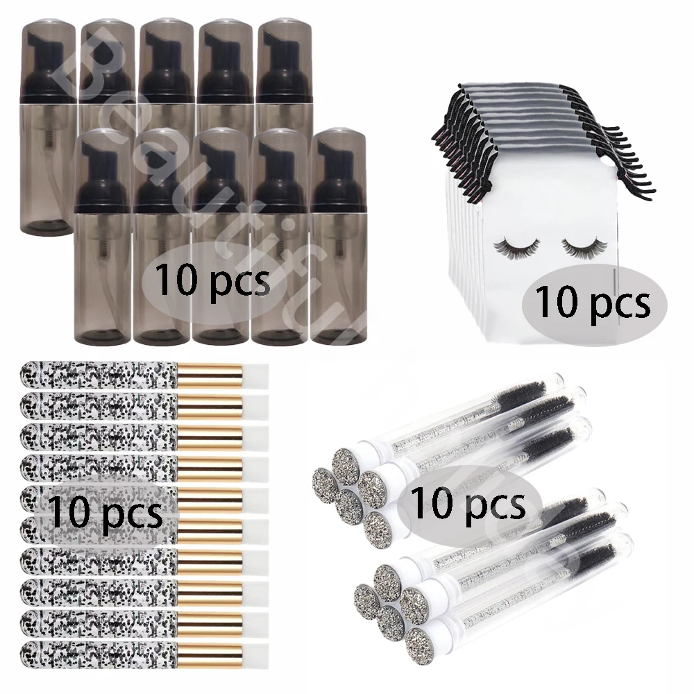 40Pcs/Set Foam Bottle Brush 60 - đánh giá và giá Eyelash Extension Foam Cleanser