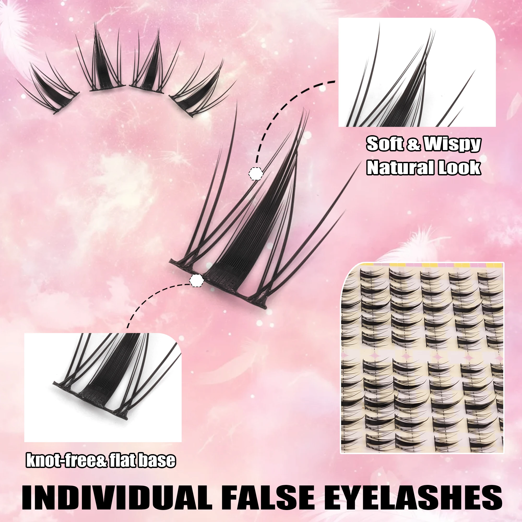 308PCS Mixed D Curl Soft Wispy - đánh giá và giá Eyelash Extension Wispy