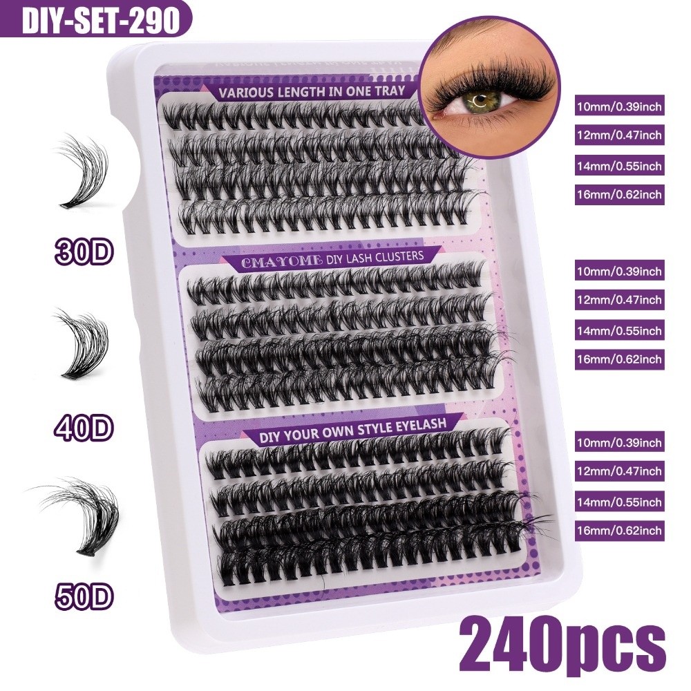 Natural Look False Eyelashes W - đánh giá và giá Eyelash Extension Wispy