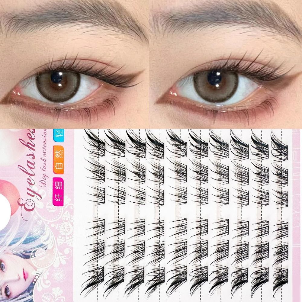 3D Cat Eye Clusters Lashes Nat - đánh giá và giá Eyelash Extension For Asian Eyes