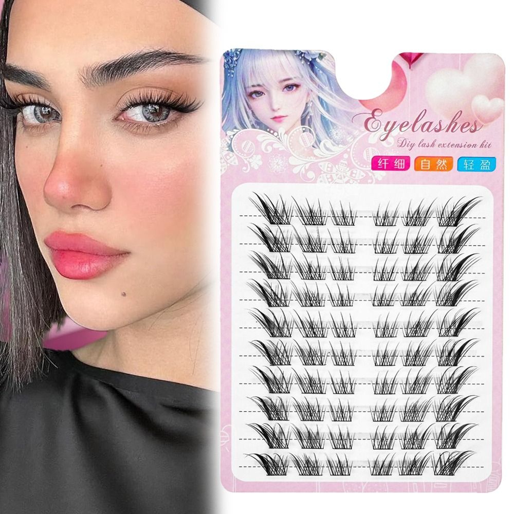 3D Cat Eye Clusters Lashes Nat - đánh giá và giá Eyelash Extension For Asian Eyes