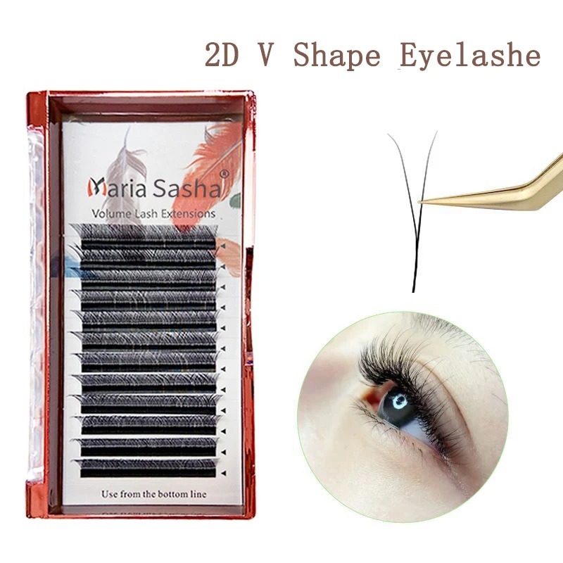 MARIA 2D Y Shape Eyelashes Han - đánh giá và giá Eyelash Extension For Asian Eyes